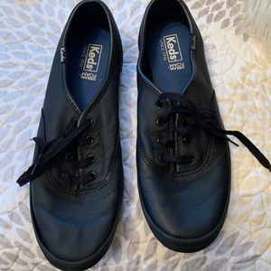 Black Leather Keds